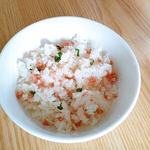 簡単❤鮭フレークと漬物の混ぜご飯